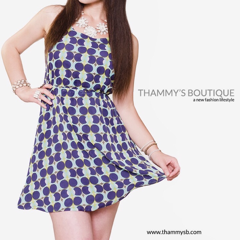 Small..Racer Back Polka Dot Reversible Dress